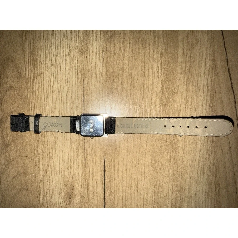 Vintage Black Coach Buckle Watch‎ All Original Working Signature Strap READ